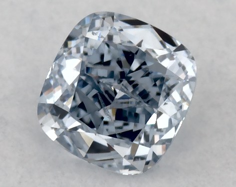 GIA 0.27 Carat Fancy Blue-SI2 Cushion Modified Cut Natural Diamond